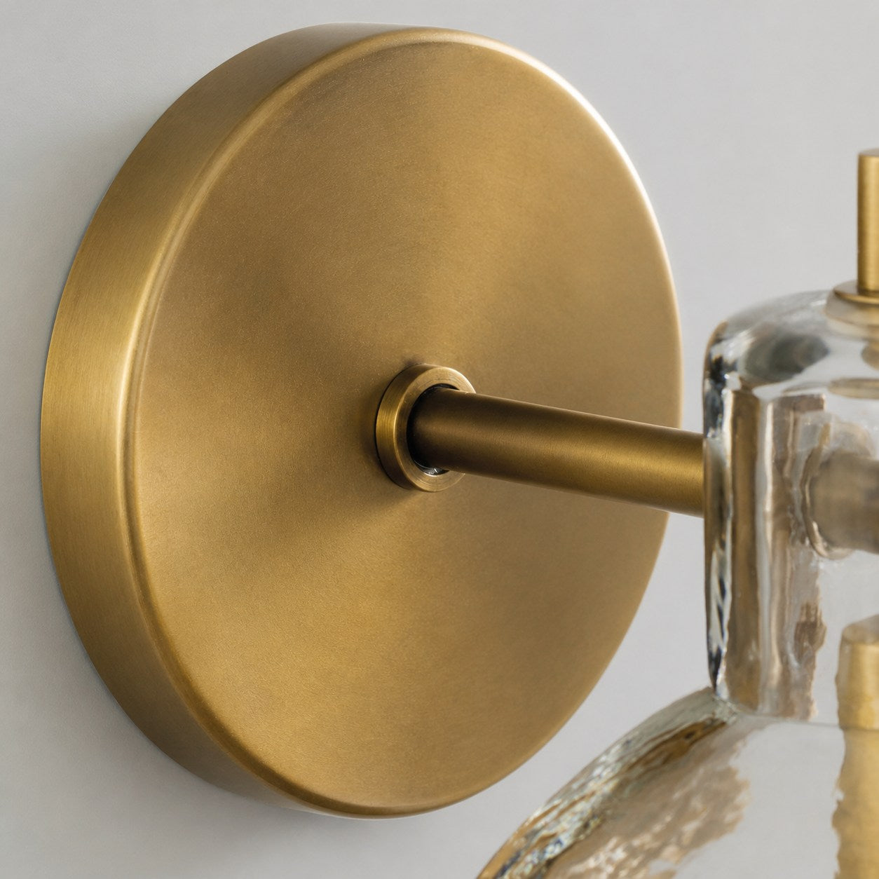Glavira Recycled Glass Double Sconce - Indoor Brass Wall Lighting