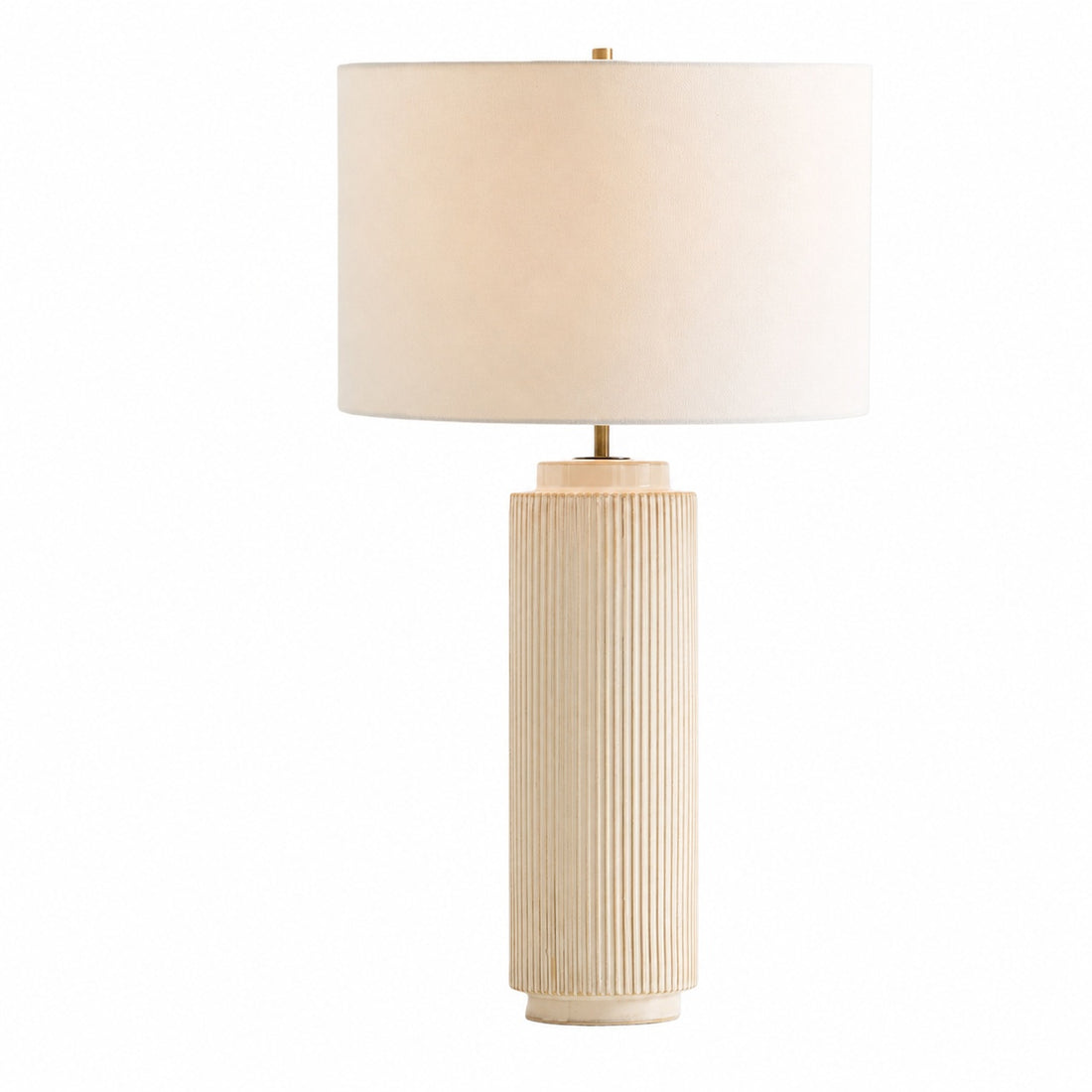 Ceruna Minimalist Ceramic Table Lamp - Ceramic Base With A Linen Lampshade
