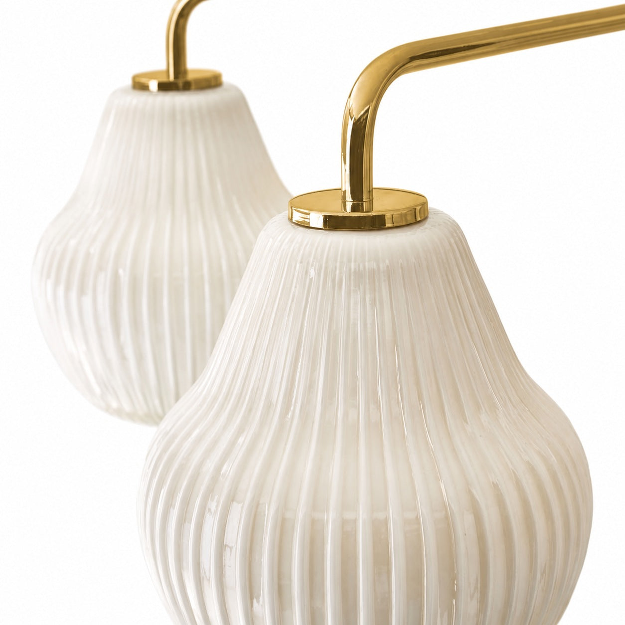 Rivrona 5-Light Chandelier for Entryway - Ribbed Glass Modern Lighting