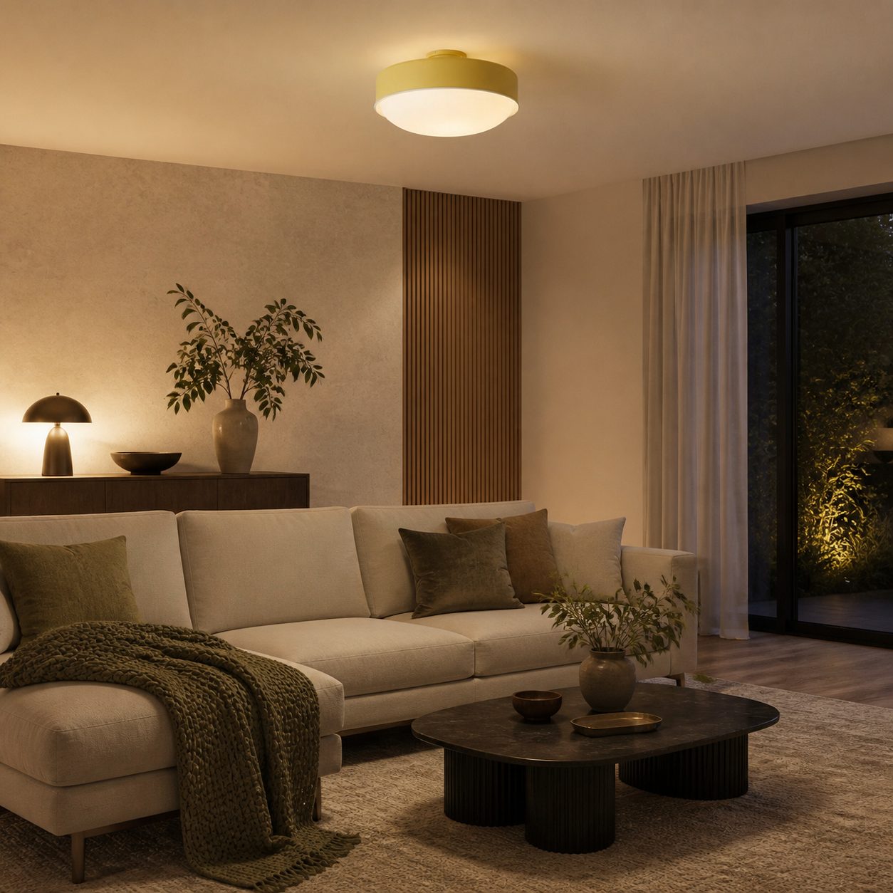 Rolvona Ceiling Fixture – Timeless Modern Aesthetic with Diffuse Ambient Light