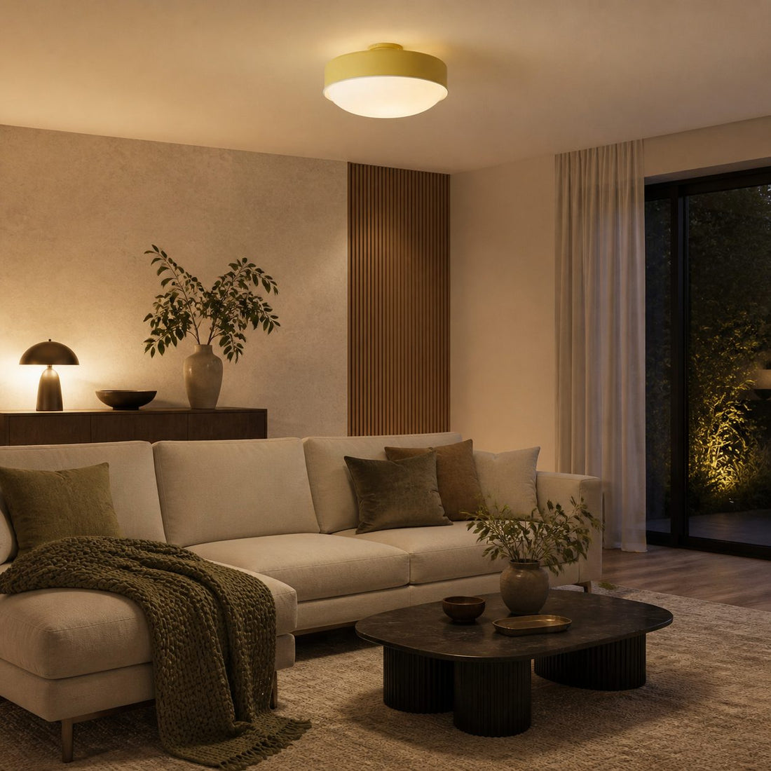 Rolvona Ceiling Fixture – Timeless Modern Aesthetic with Diffuse Ambient Light