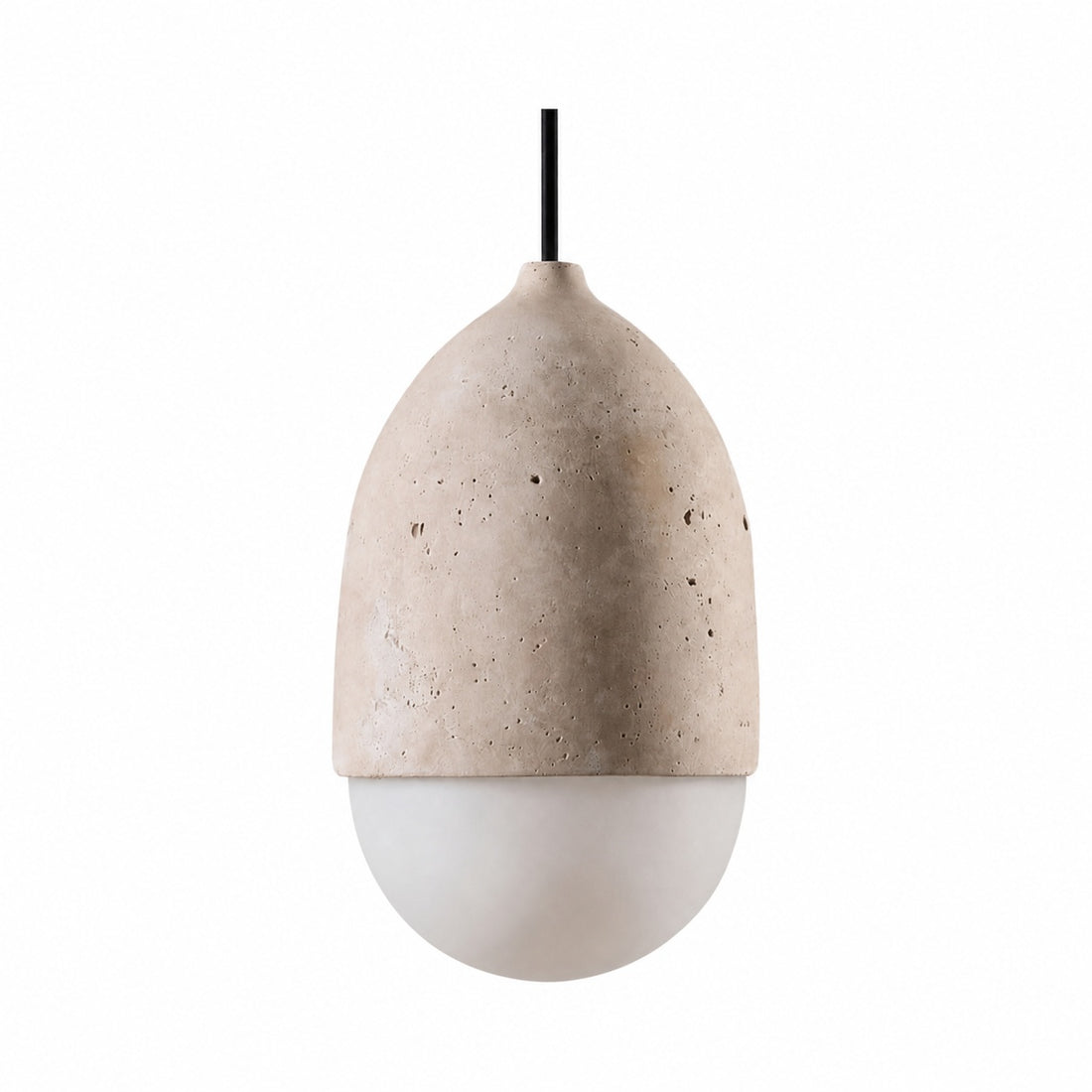 Orbaltis Modern Orb Cluster Pendant - Natural Stone and Glass Hanging Lamp for Living or Kitchen