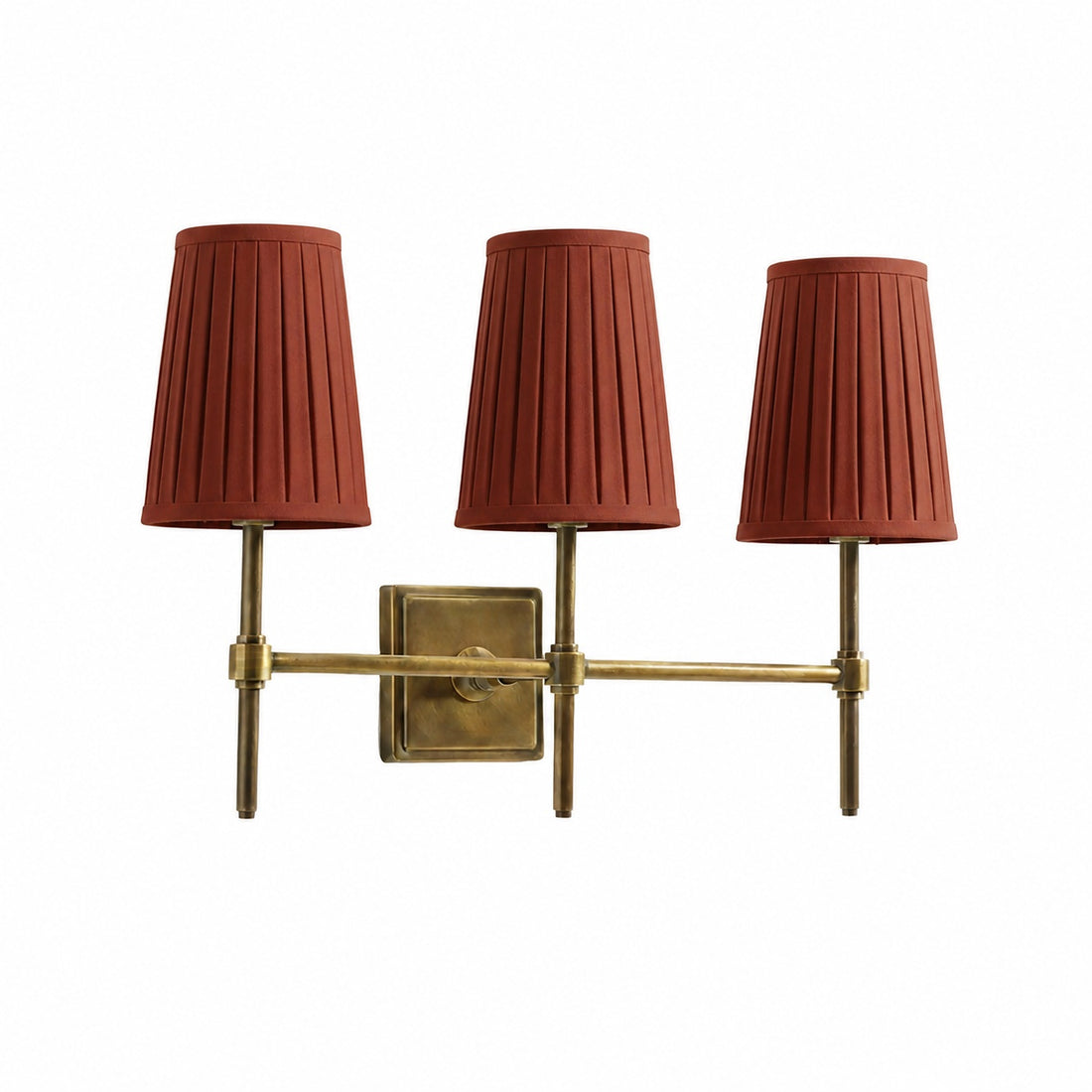 Derlina White Linen Shades Wall Lamp – Retro Metal Multi-Head Lighting Fixture