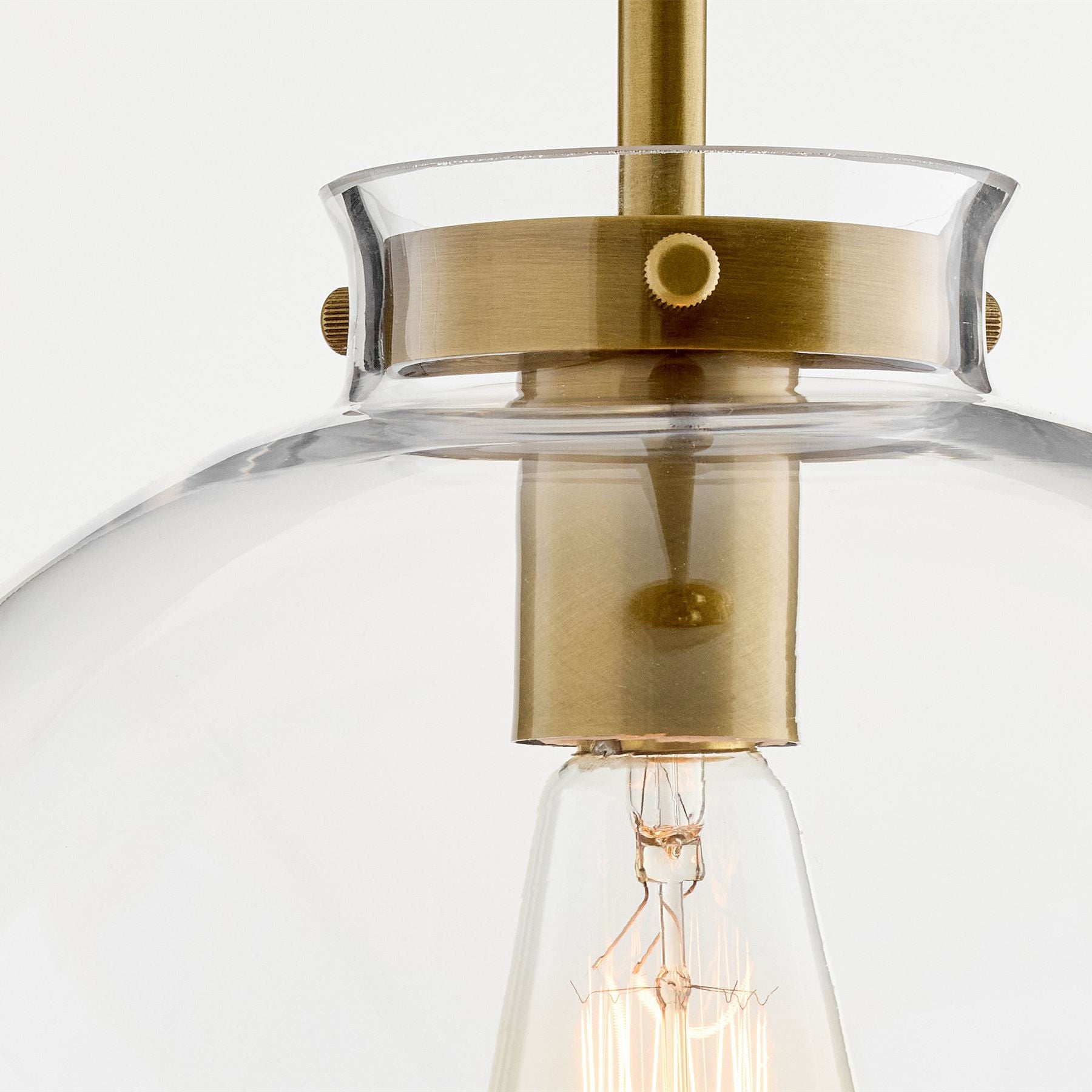 Sterling Minimalist Glass Pendant Collection - Vintage Brass Lighting Design
