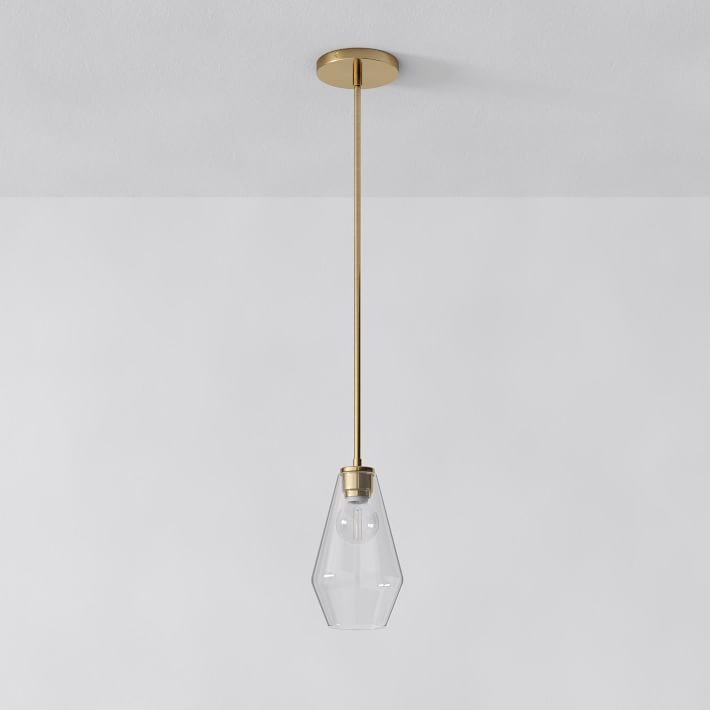 Merin Transparent Glass Sculpture Geometric Chandelier