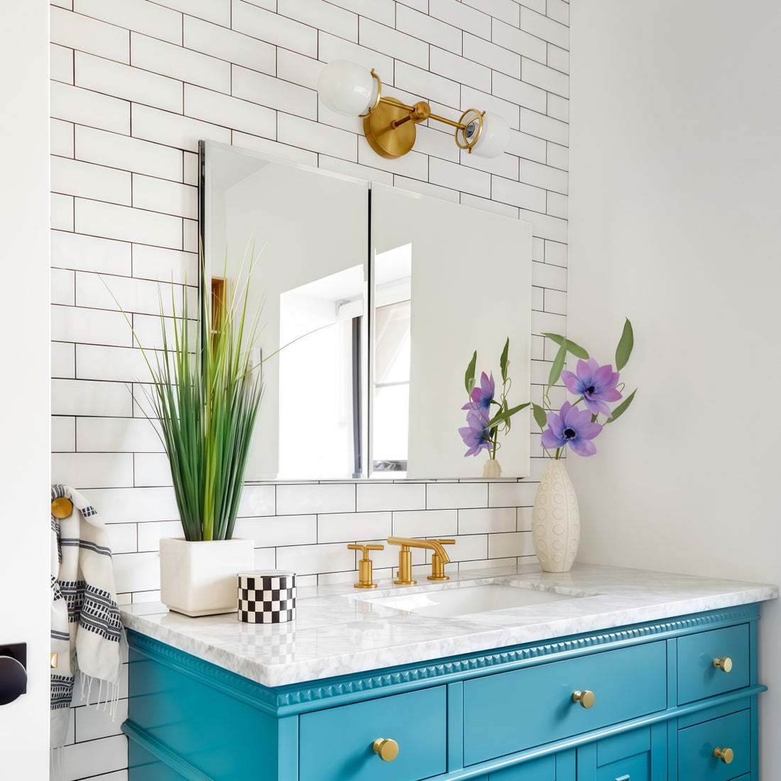 Double Head Sconce - Bubble Pop Vanity Glass Wall Light