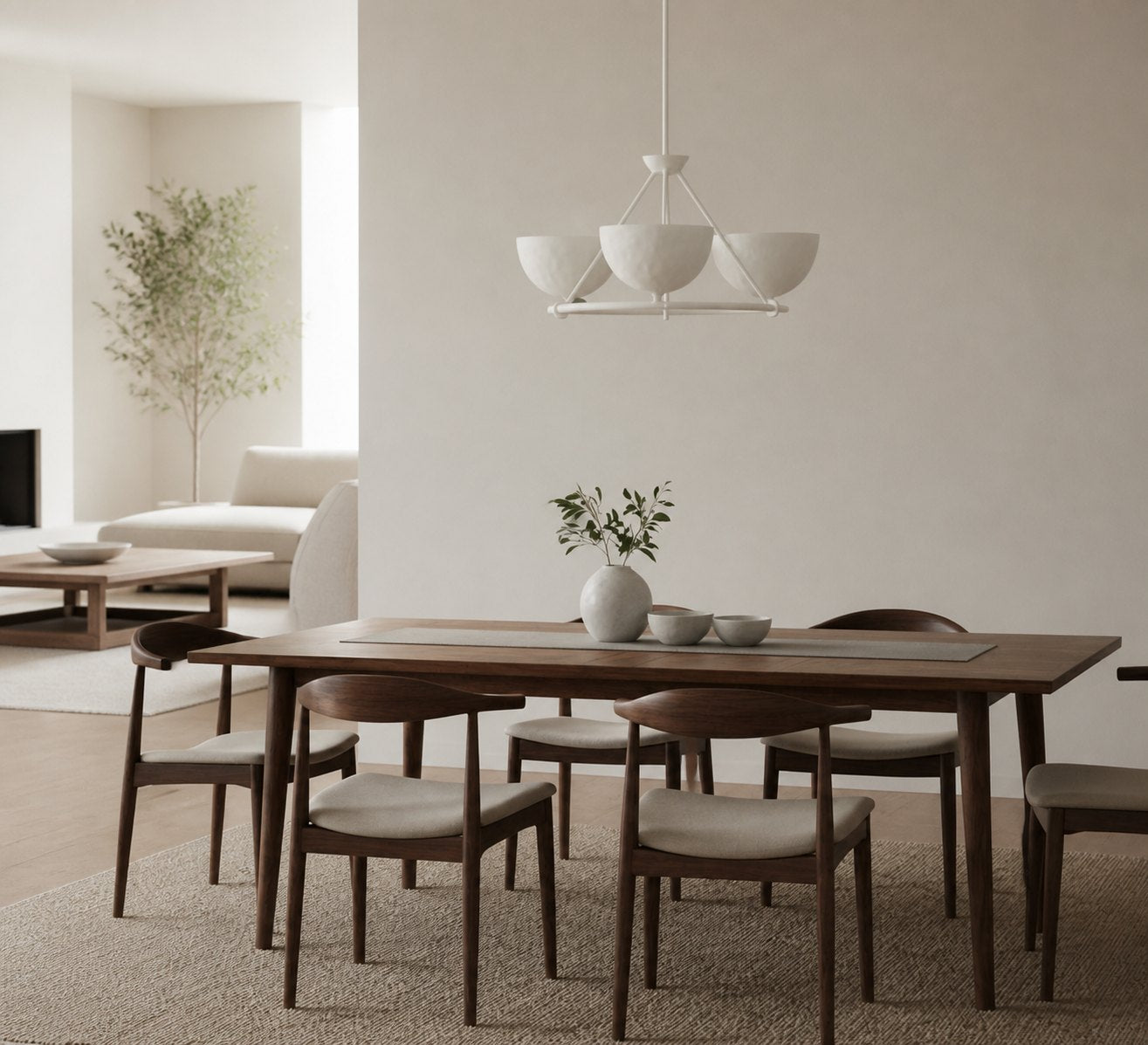 Plara Multi‑Light Chandelier – Modern Polyresin and Plaster for Dining & Foyer
