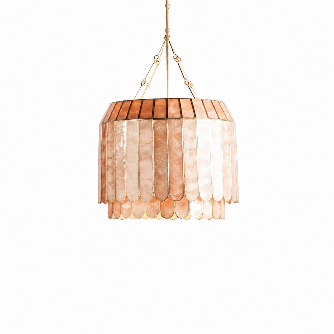 Lumica Capiz Faceted Pendant Light - Elegant Natural Shell Design