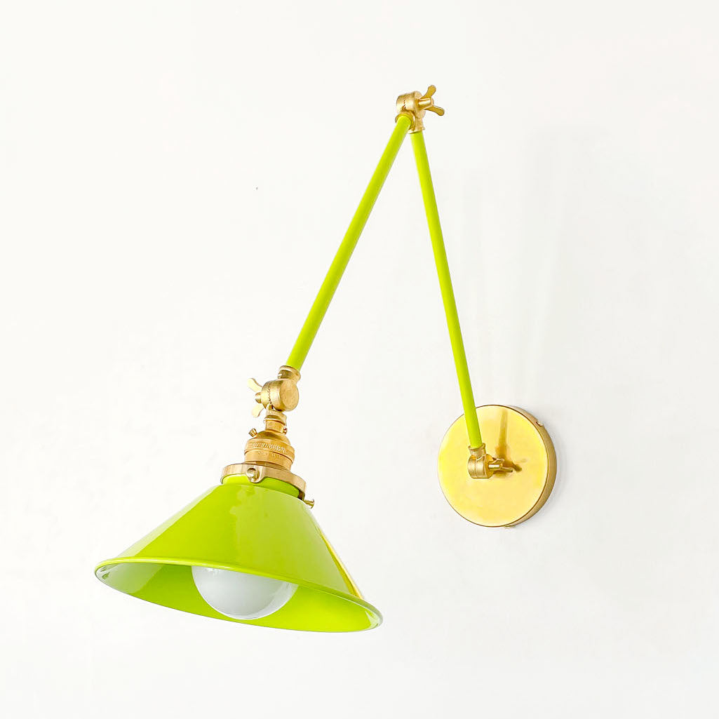 Classic Wall Mounted Cone Adjustable Sconce For Bedroom & Desk