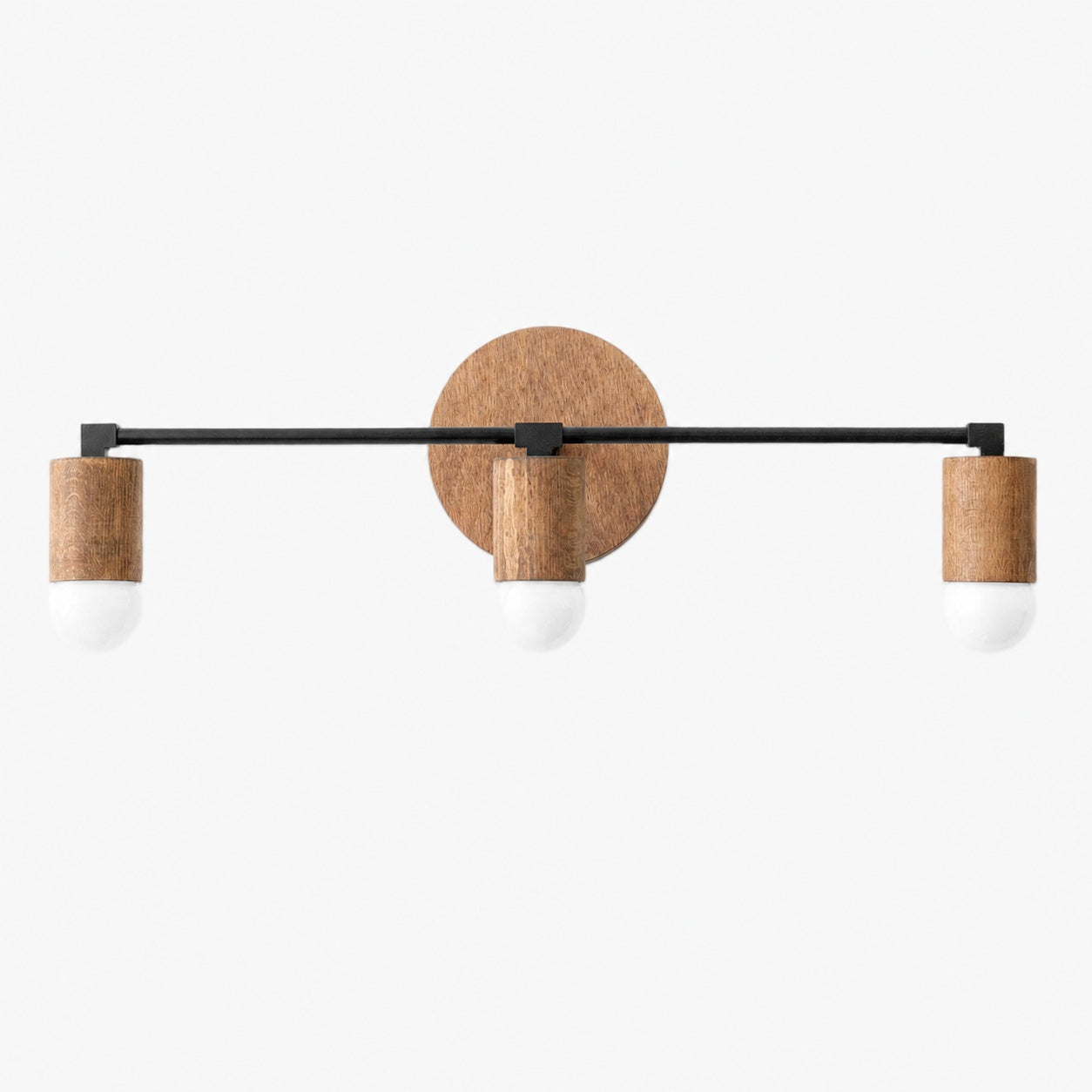 Mobilux Line Wood and Vanity Light - Bohemian Bathroom Lighting Fixture