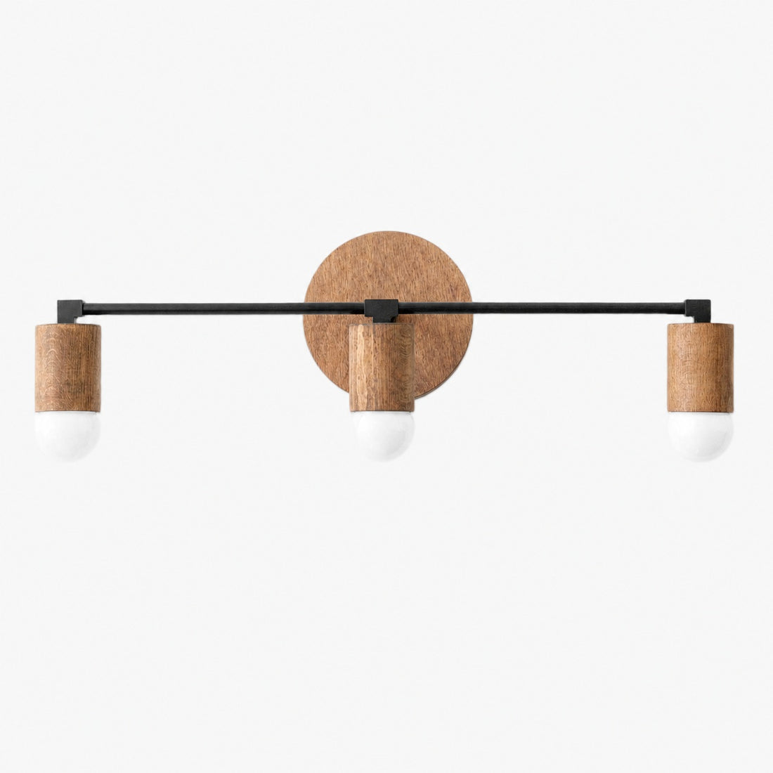 Mobilux Line Wood and Vanity Light - Bohemian Bathroom Lighting Fixture