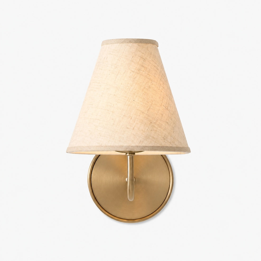 Fibura Sleek Metal Linen Shade Wall Light - Wall-Mounted Art