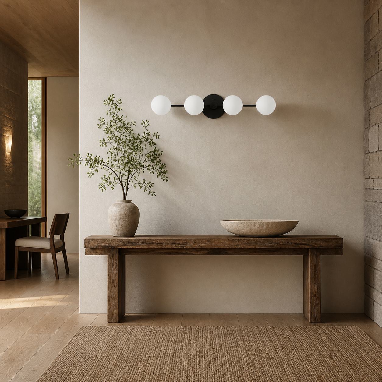 Glorica Glass Long Vanity Light - Modern Minimalist Wall Sconce Design