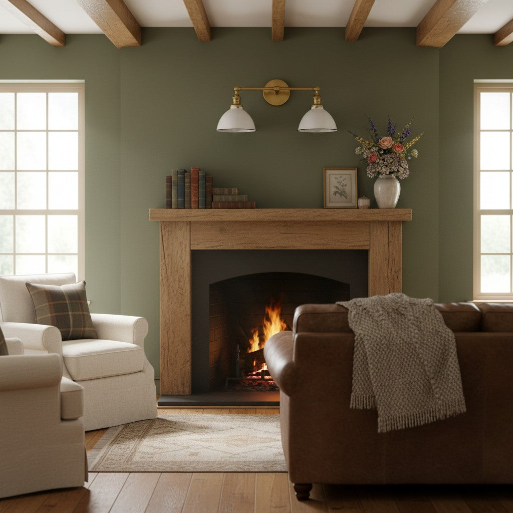 Conique Metal Dual Head Wall Fixture with Classic Shades – Industrial Vanity Lamp