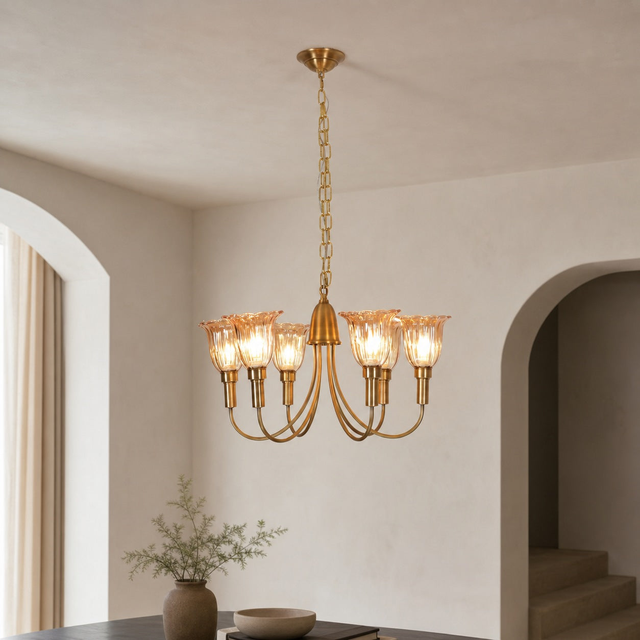 Columbia Brass Chandelier