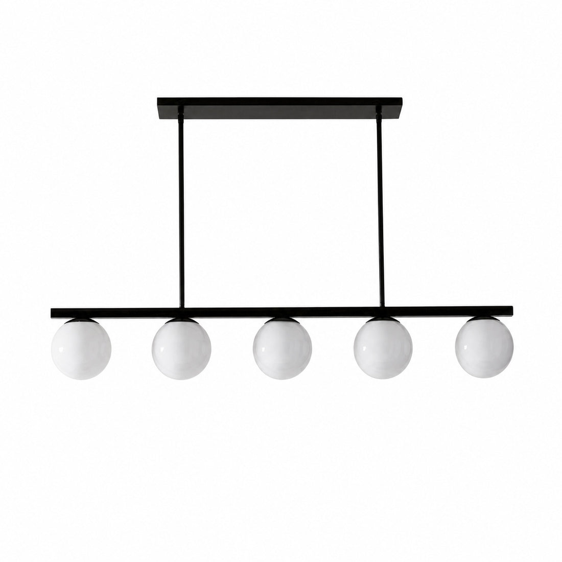 Brelia Round Light Chandelier - Modern Milk Glass Globe Ceiling Light