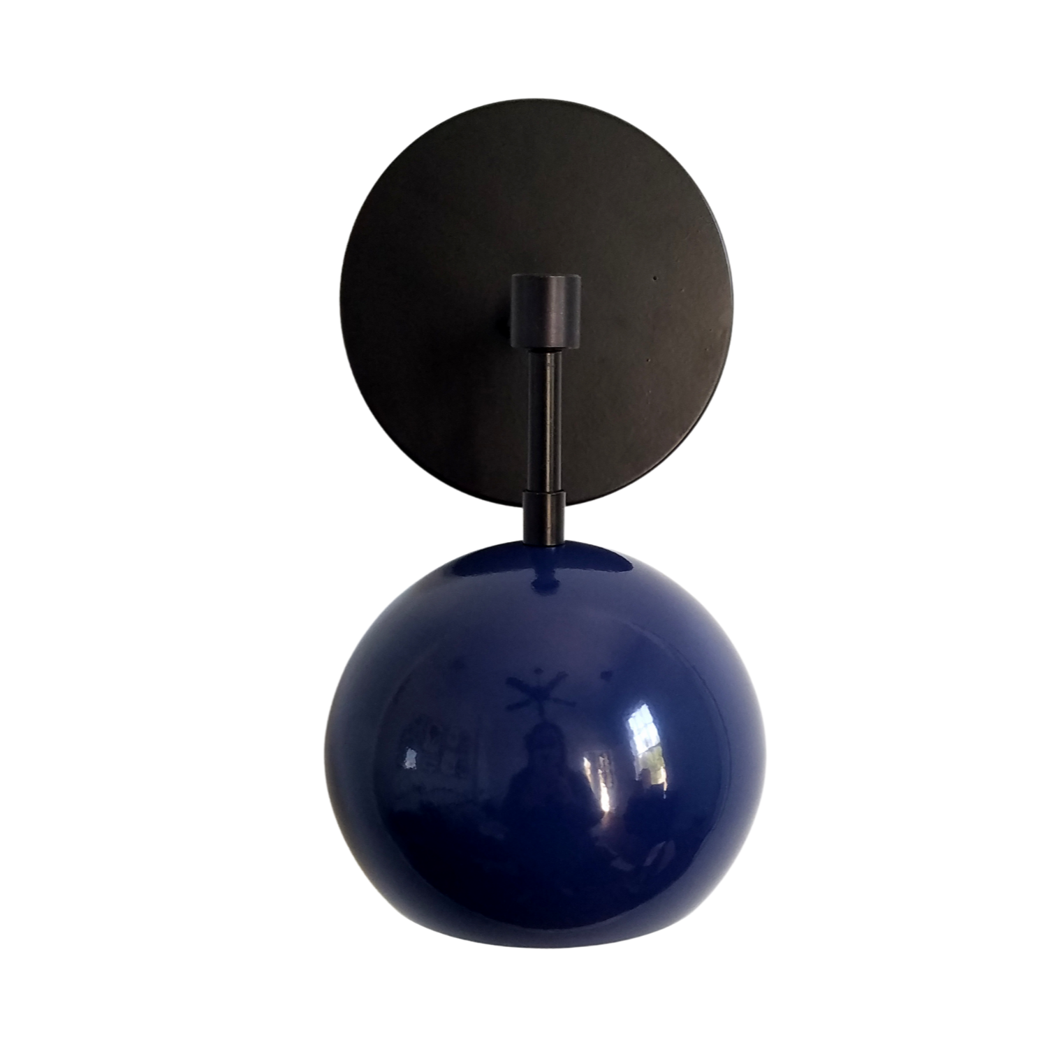 Modern Stylish Navy Globe Accent Wall Sconce