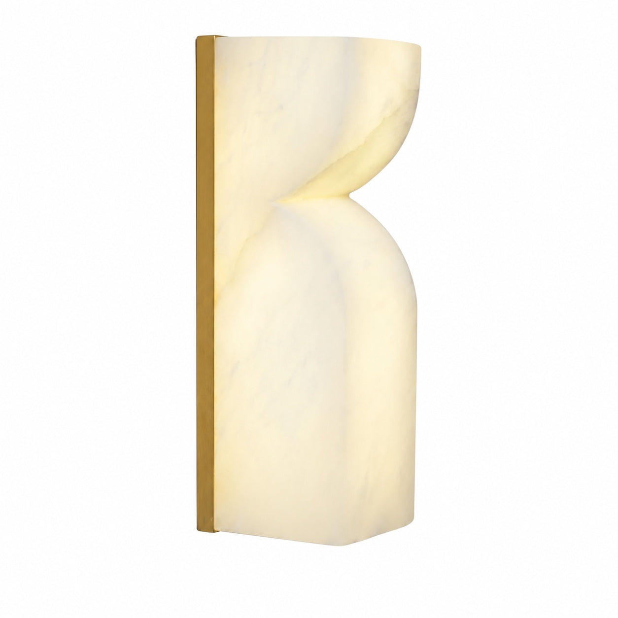 Albesque Curved Wall Lamp - Modern Alabaster Wall Lamp for Bedrooms and Living Rooms