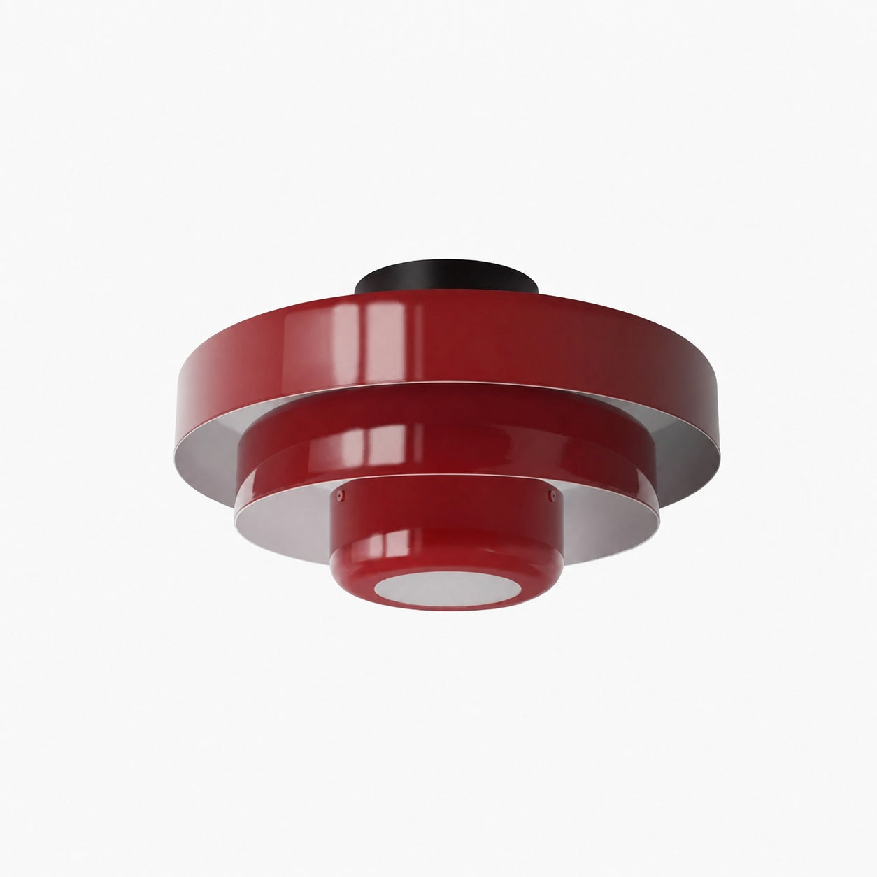 Veleora Bauhaus Three-Tier Colorful Round Macaron Ceiling Lamp - Modern Metal Design for Living Rooms