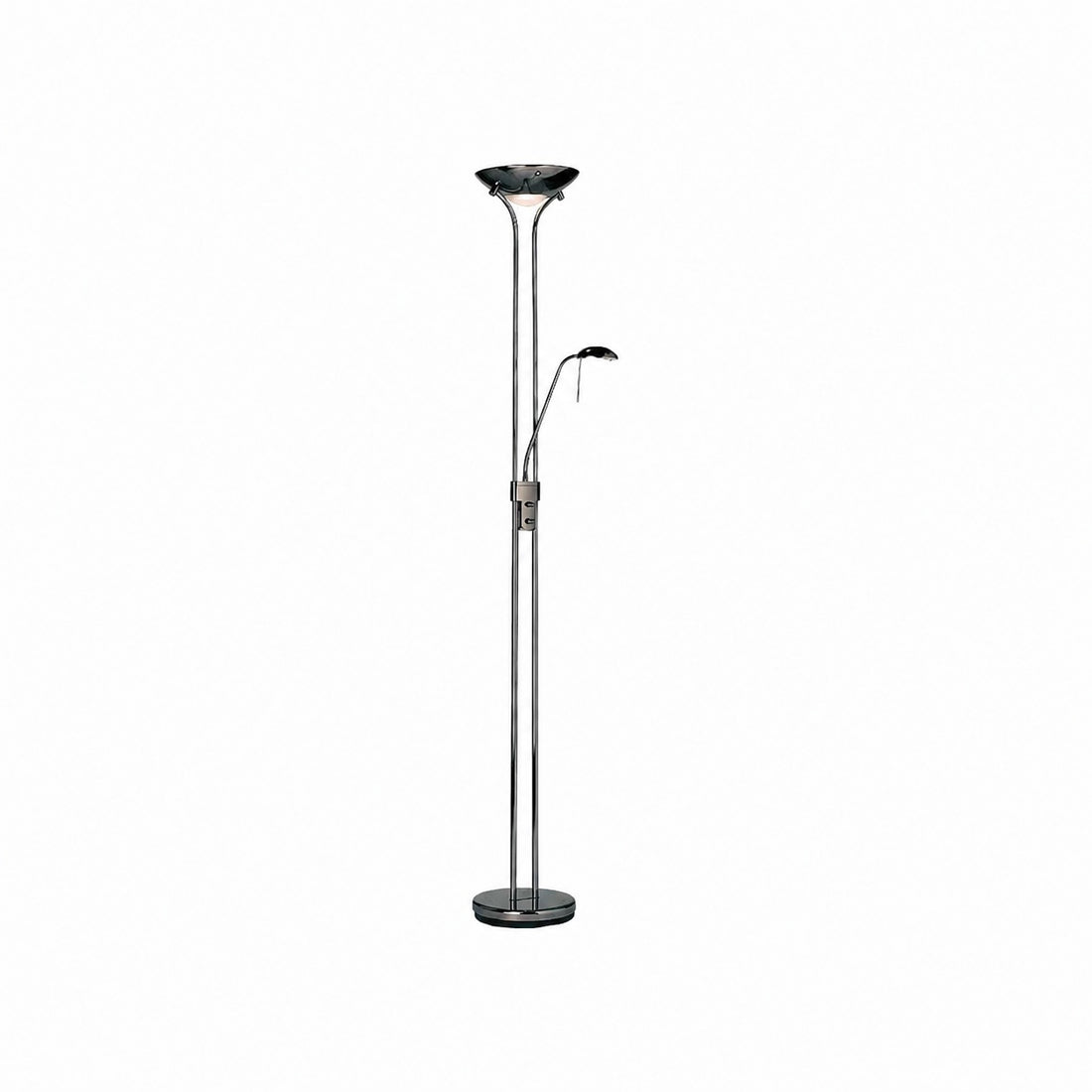 Linexis Art Deco Metal & Opal Glass Floor Lamp – Dual-Light Design for Modern Interiors