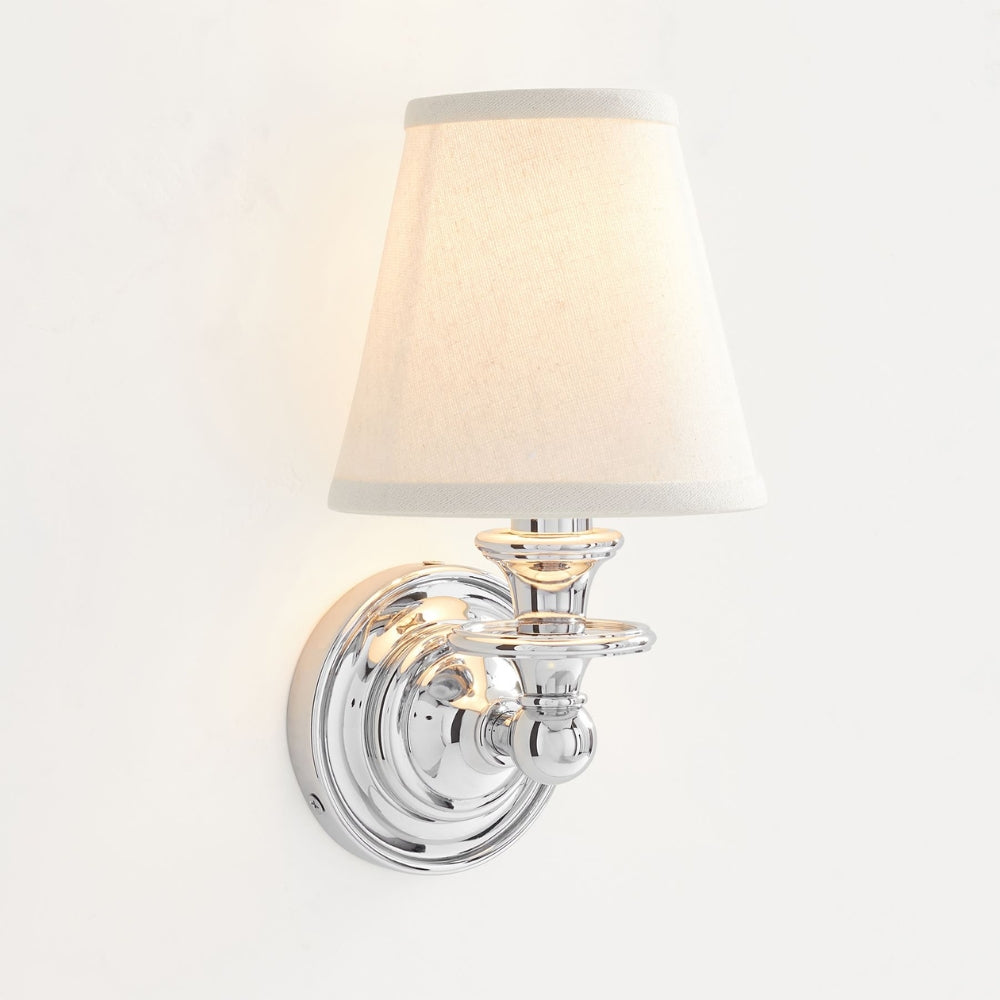 Kalvora Fabric Shade Wall Sconce - Stylish Accent Lighting for Bedroom & Hallway