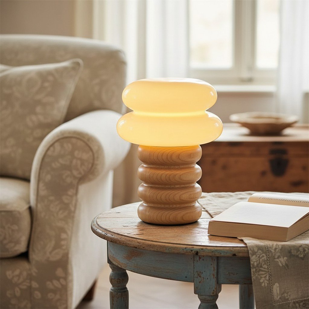 Auralume Modern Accent Table Lamp - Elegant Design Light for Reading Desk or Lounge Area