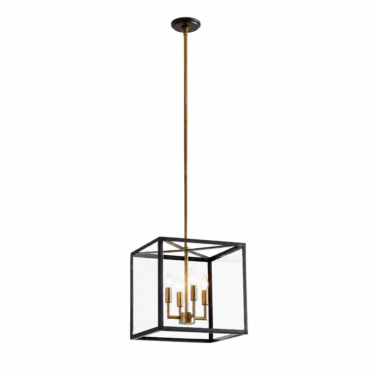 Ferrix Modern Outdoor Lantern Iron Pendant Lamp - Industial Glass Lighting Design