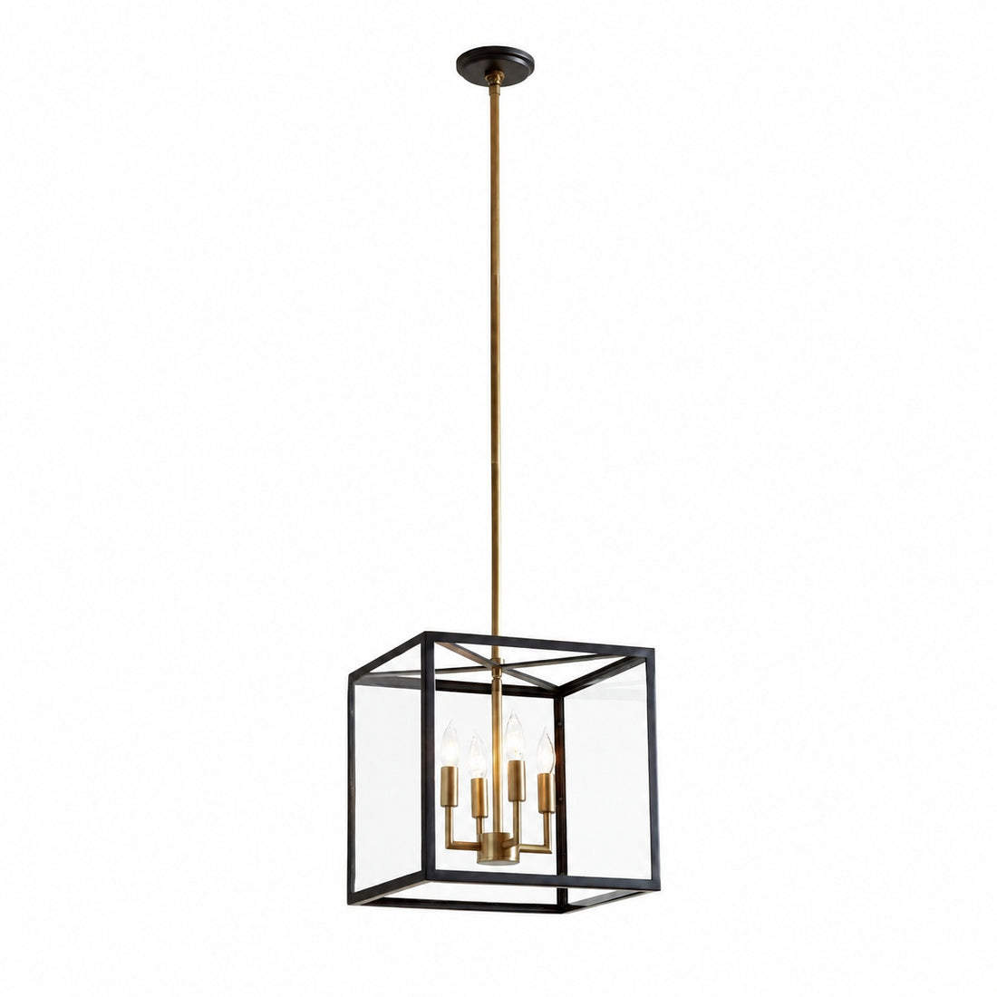 Ferrix Modern Outdoor Lantern Iron Pendant Lamp - Industial Glass Lighting Design