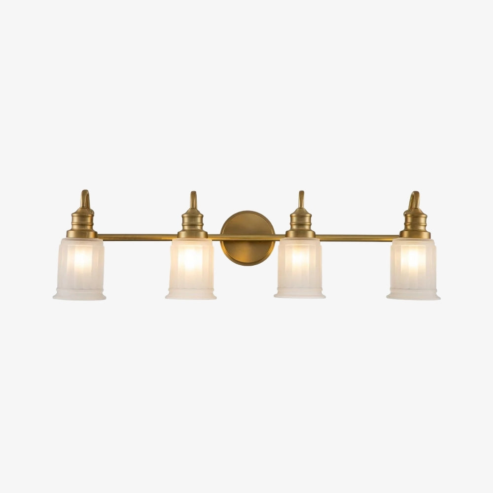 Lirra Bathroom Metal Wall Lamp with Glass Shade - Damp Rated Wall Sconce