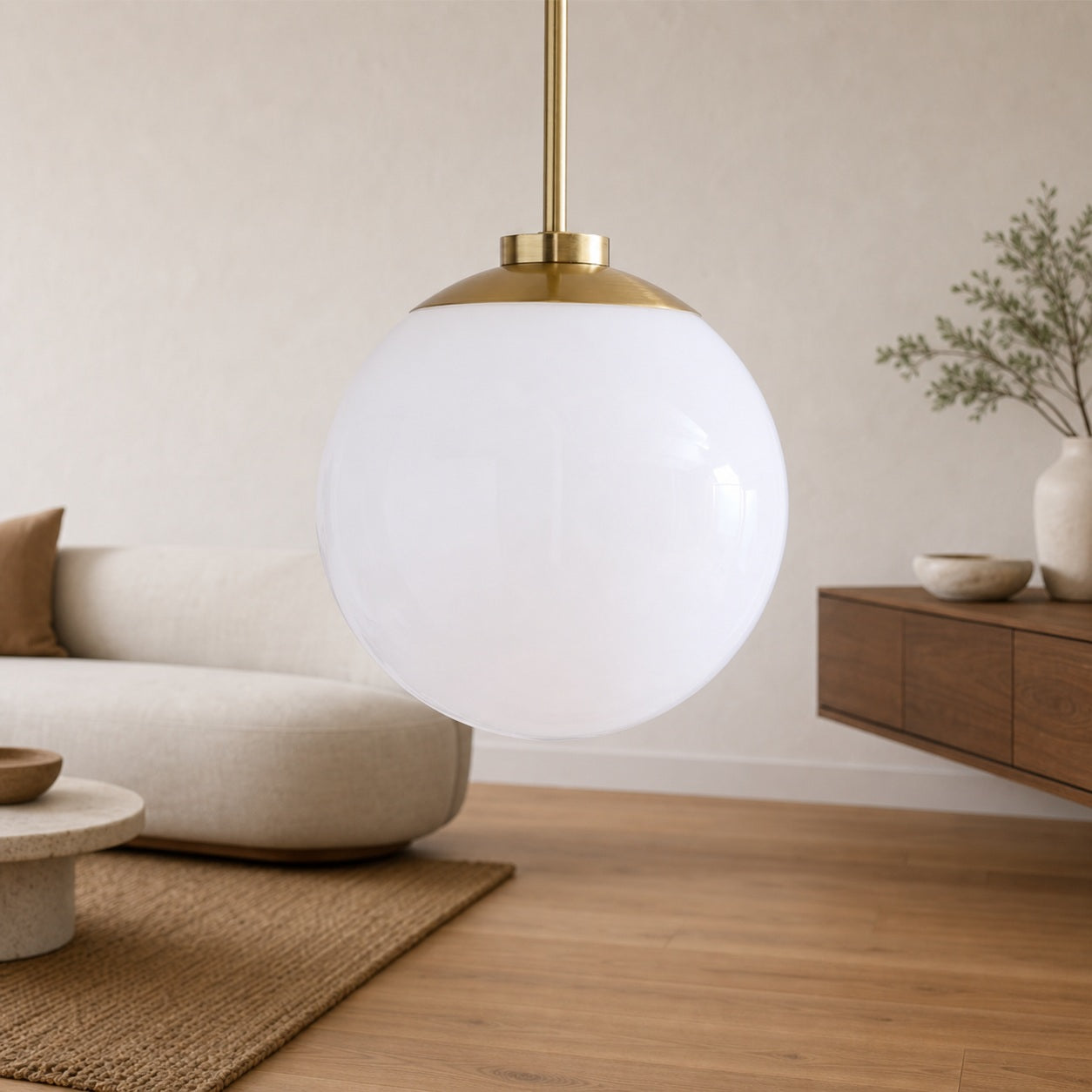 Rivolence Globe Pendant Light - Elegant Brass Lighting