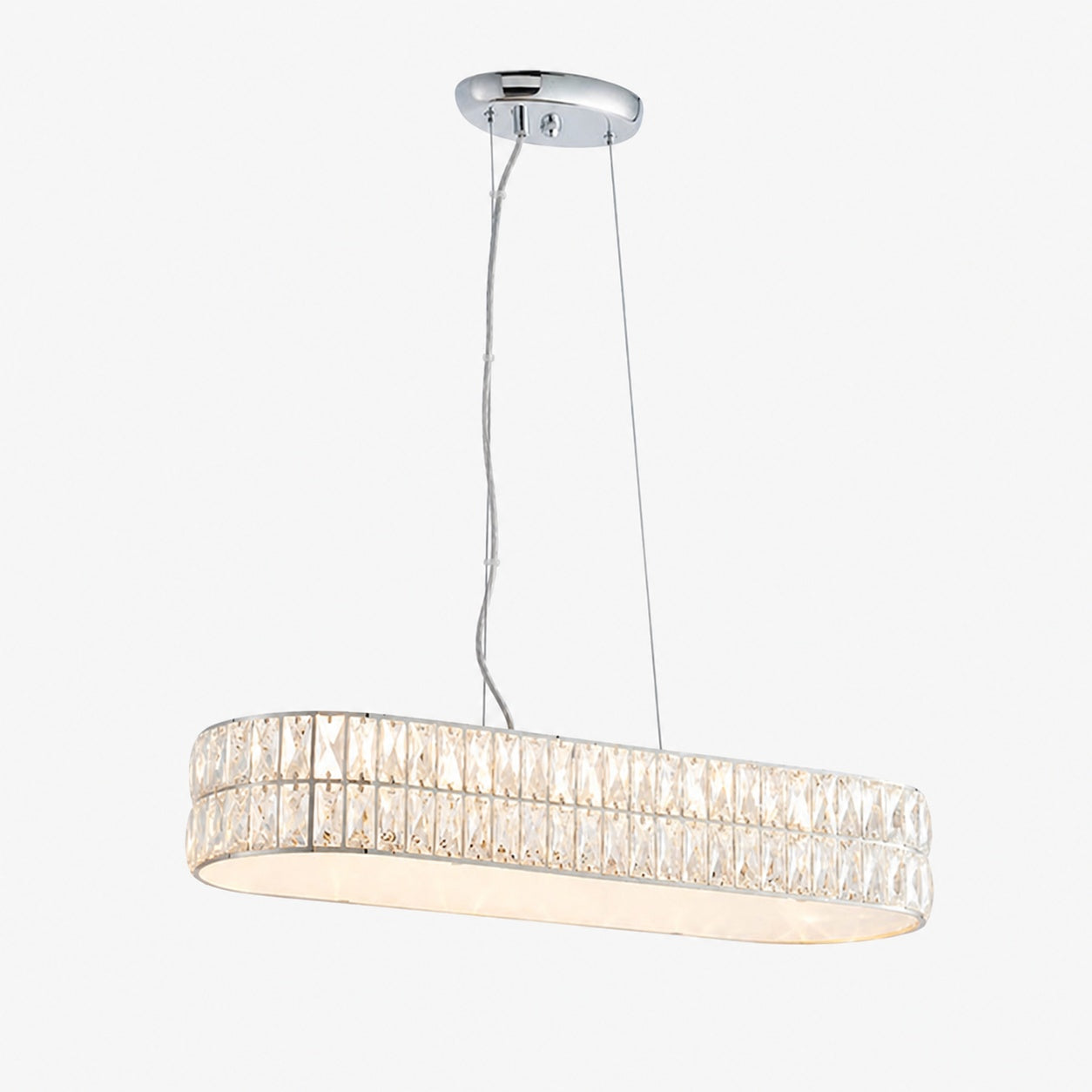 Glomara Style Geometric Crystal Pendant Light – Glamorous Dining Room Centerpiece