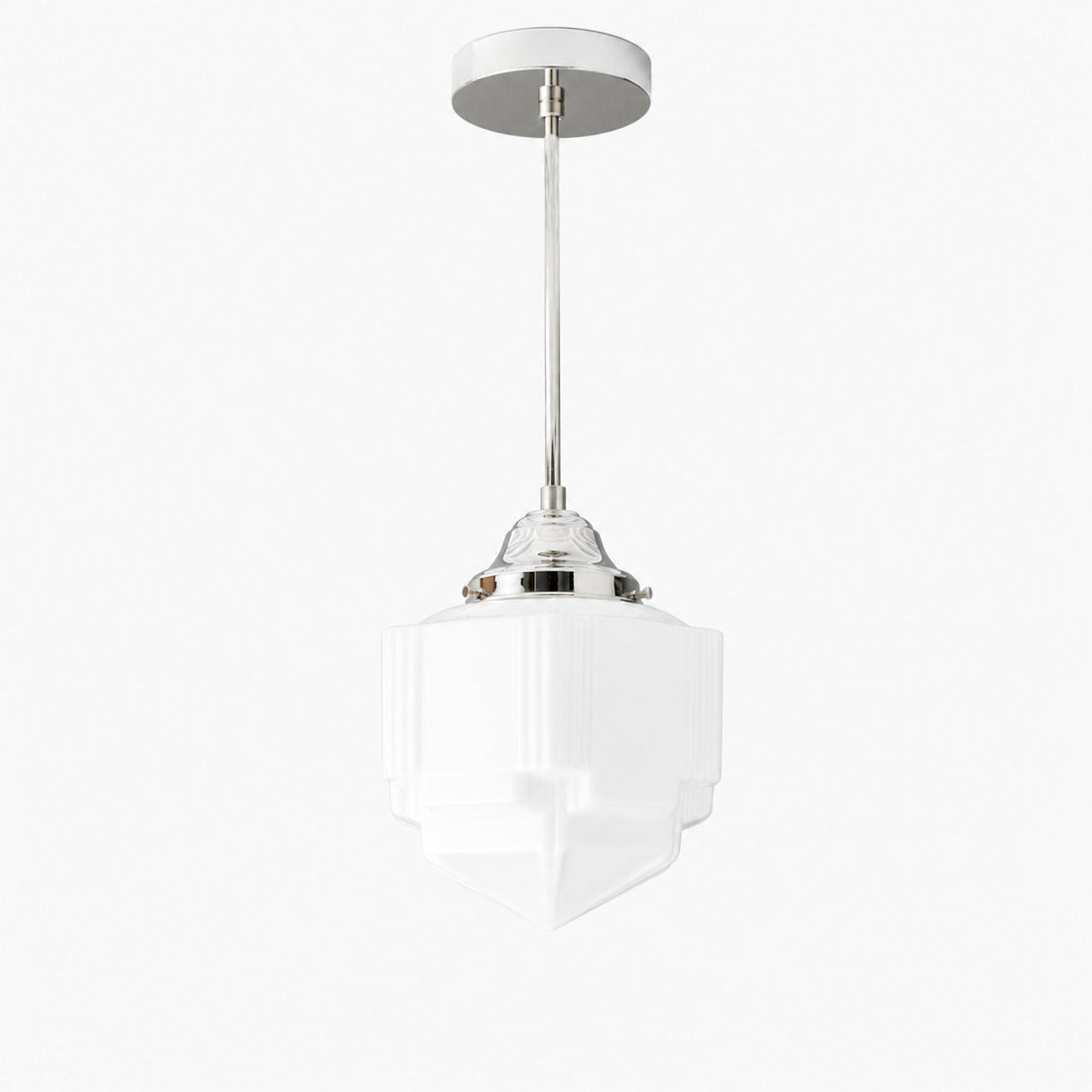 Geotower Glass Modern Pendant Light - Skyscraper Design - Brass or Black or Nickel Finish