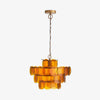 Morien Colorful Disc Pendant Light - Artistic Glass and Metal Pendant Lighting for Dining or Bedroom
