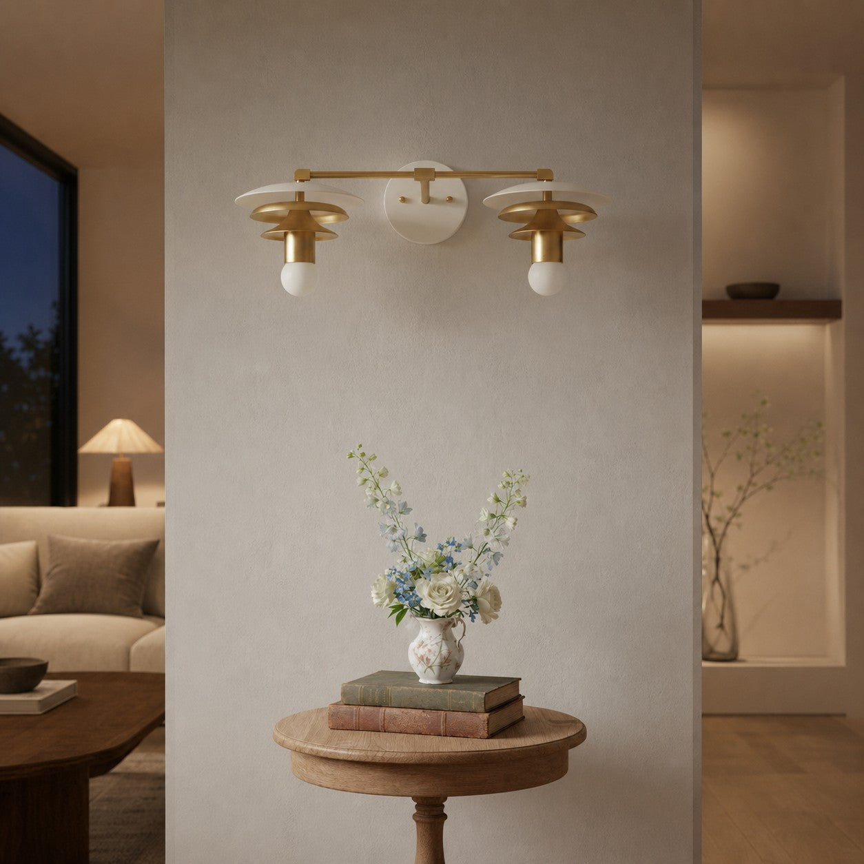 Artivo Layered Brass Vanity Light - Modern Sleek Style Home Bath Accent