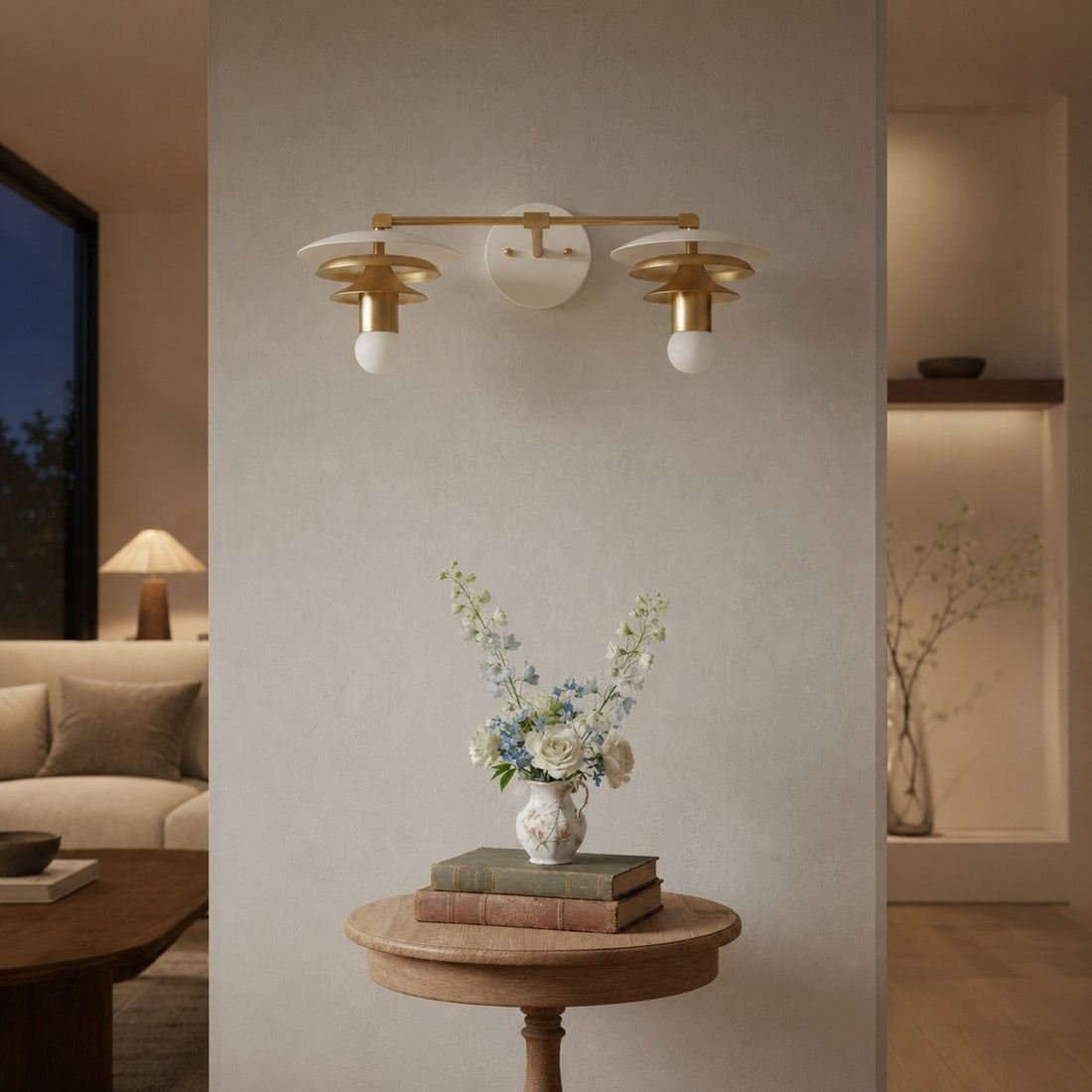 Artivo Layered Brass Vanity Light - Modern Sleek Style Home Bath Accent