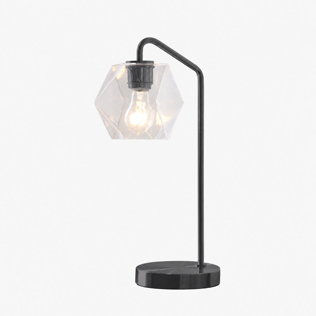 Talvior Luminous Geometric Faceted Glass Table Lamp