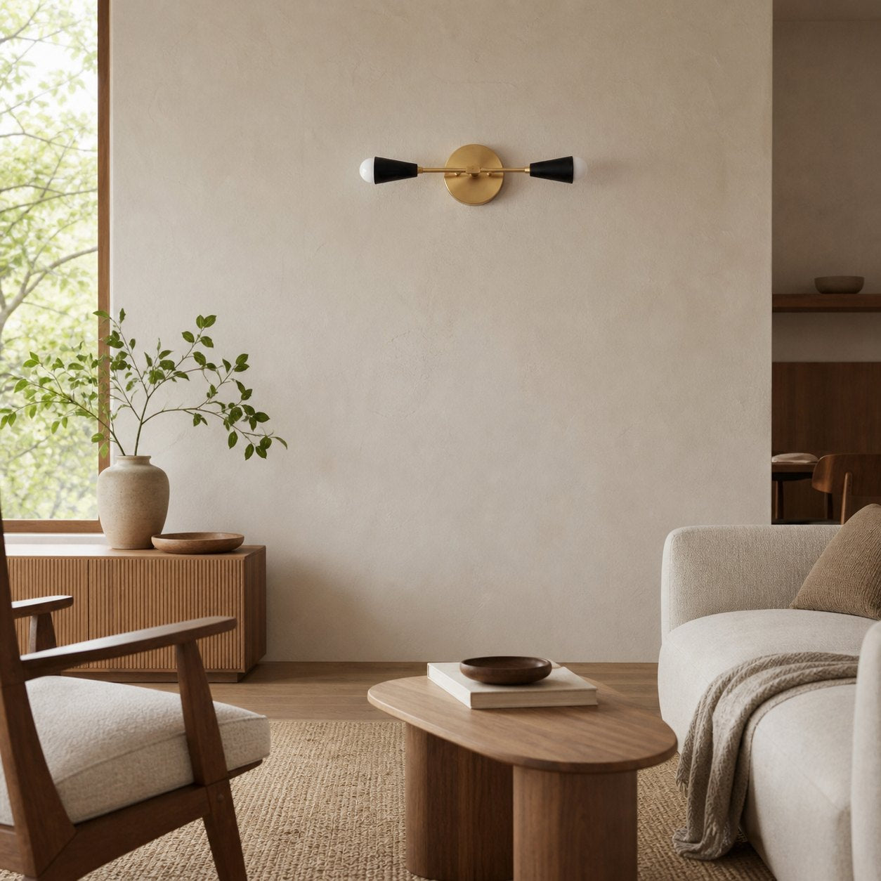 Mobilux Line Minimalist Vanity Light Fixture - Mid Century Bathroom Sconce