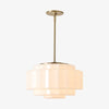 Vexrona Glass Pendant Lamp - Elegant Adjustable Metal Hanging Rod for Living Room and Bar