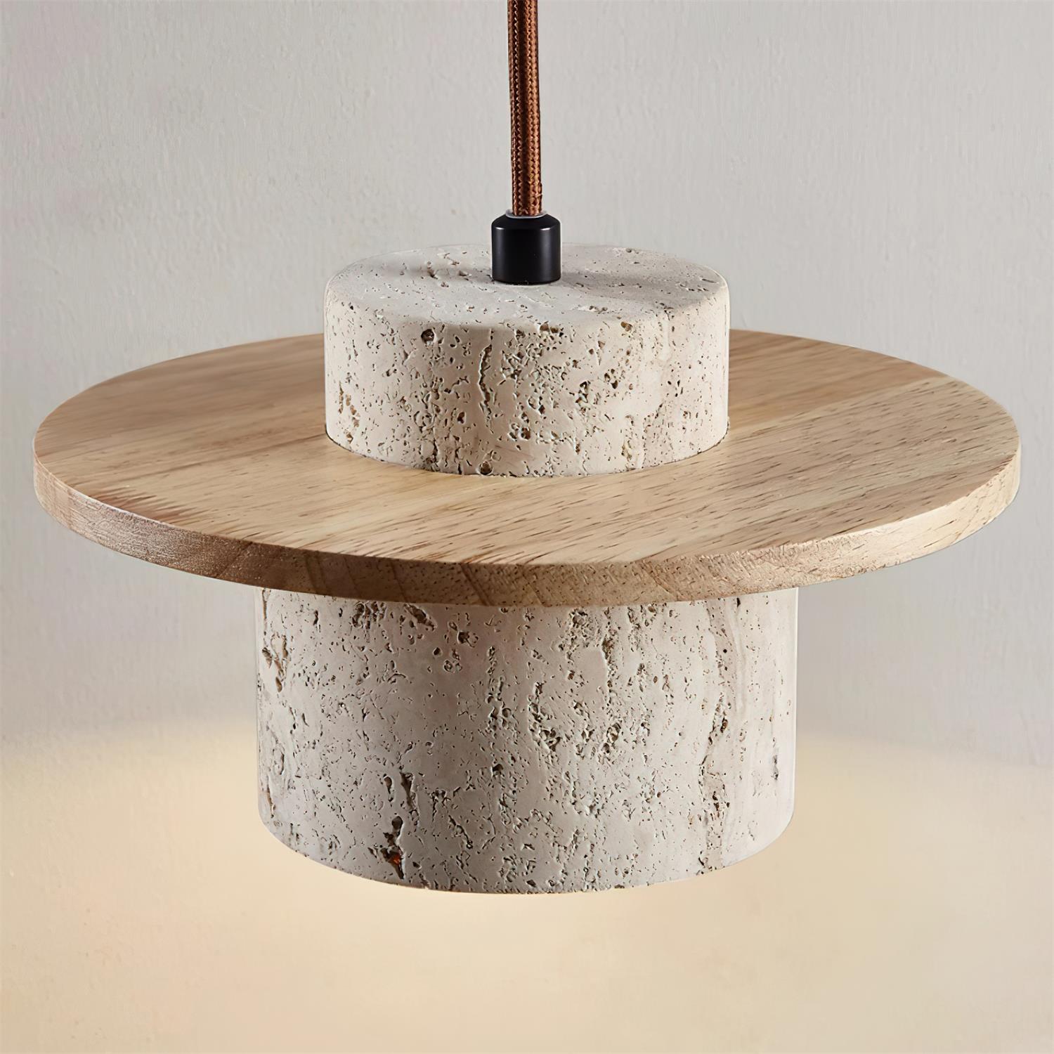 Retro Wabi Sabi Textured Travertine Wall Lamp