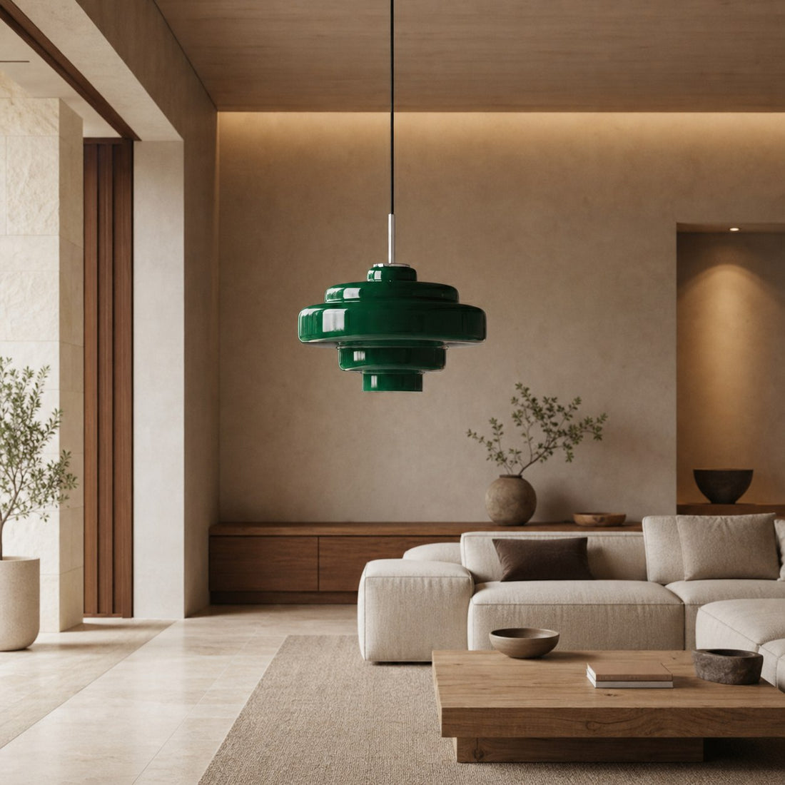 Koloro Millie Glass Pendant Light - Retro Style with Modern Elegance