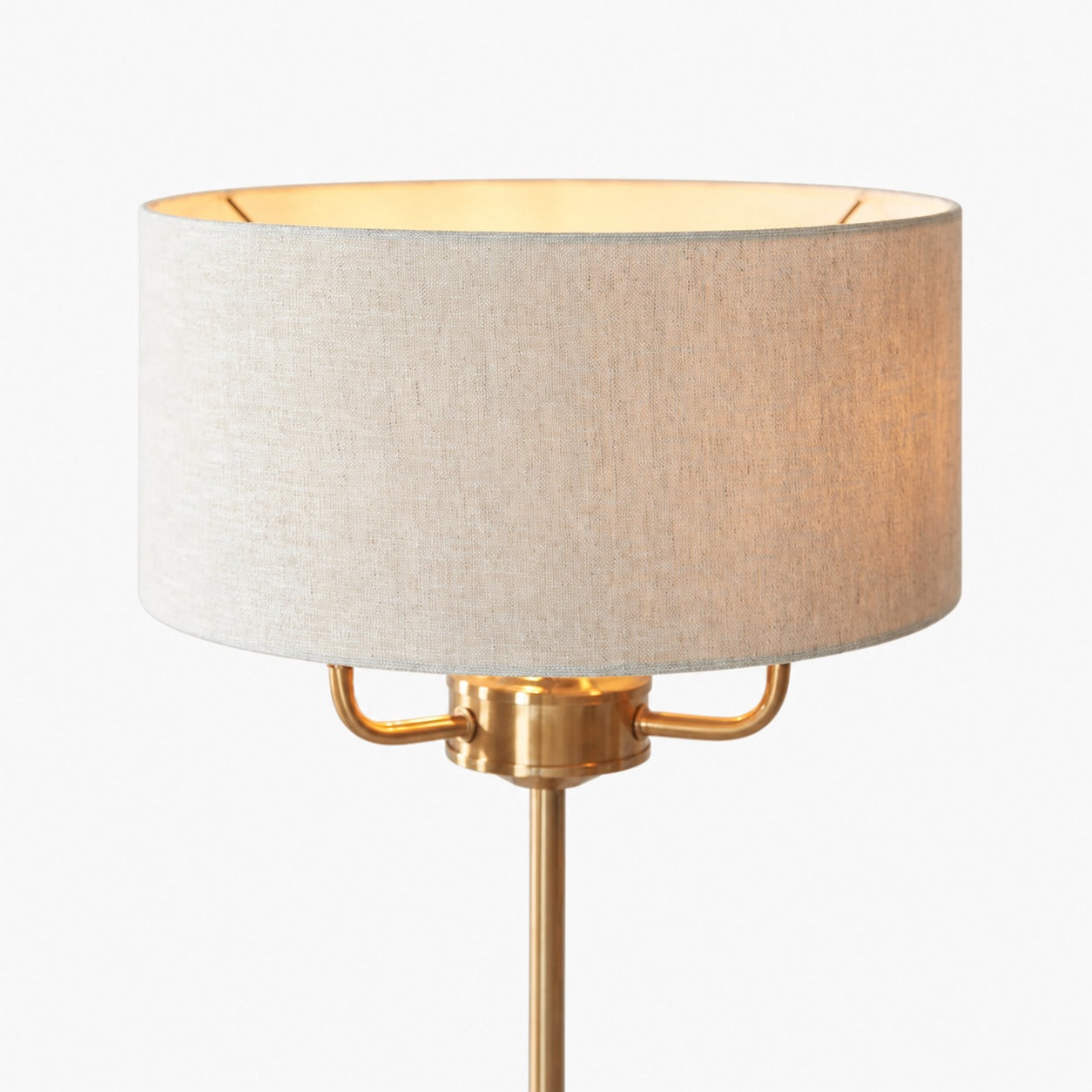 Tela 1‑Light and 3‑Light Table Lamp – Modern Linen & Metal for Bedside or Living Room