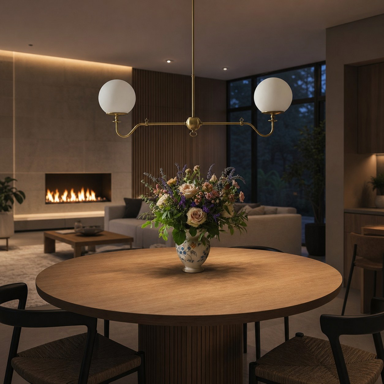 Glorica Glass Brass Chandelier Lighting - Contemporary Glass Multi-Light Hanging Fixture