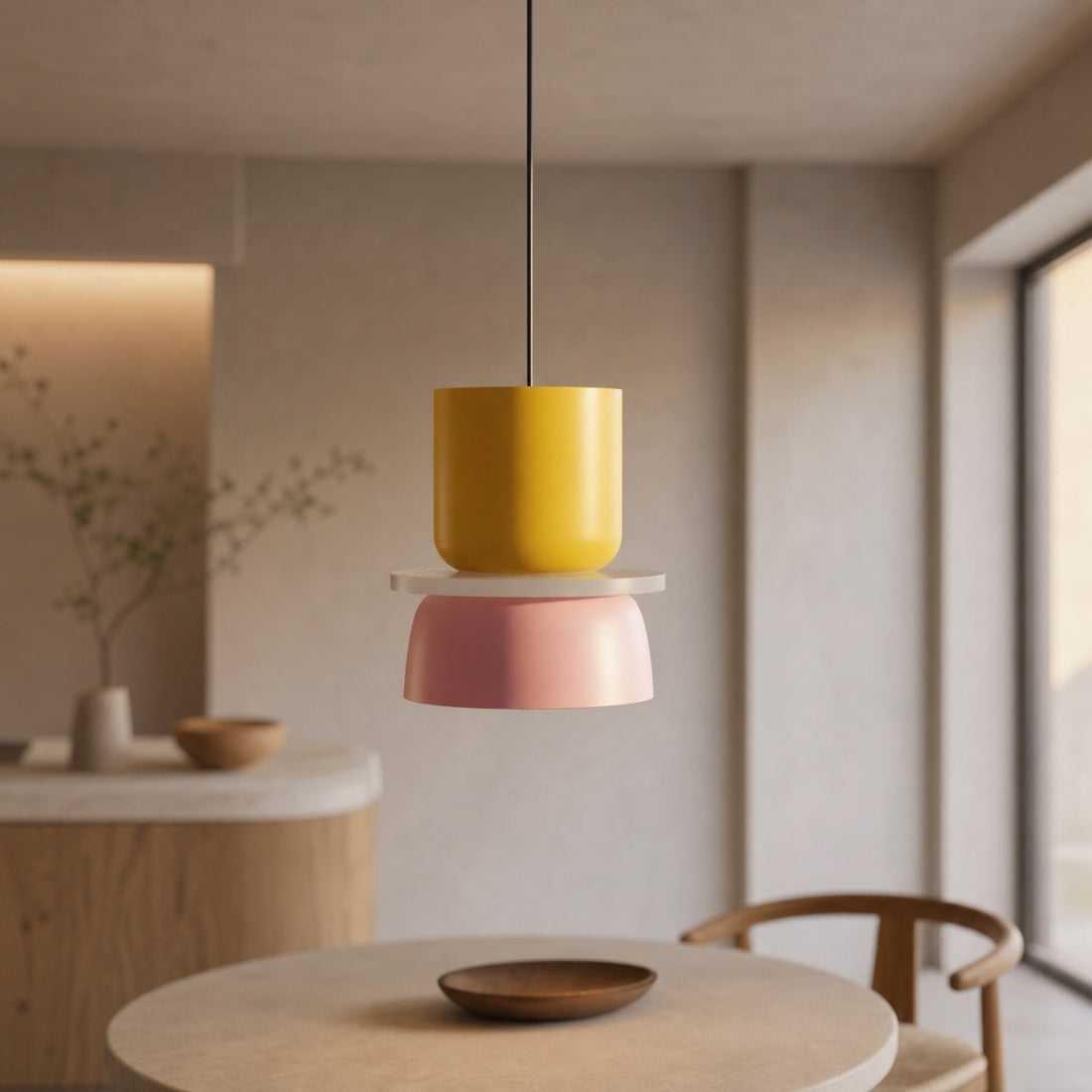 Acrybowlia Sculptural Acrylic Pendant Lamp with Colorful Layered Bowl Form for Island Lighting N35