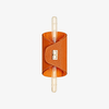 Orange wrapped leather wall lamp