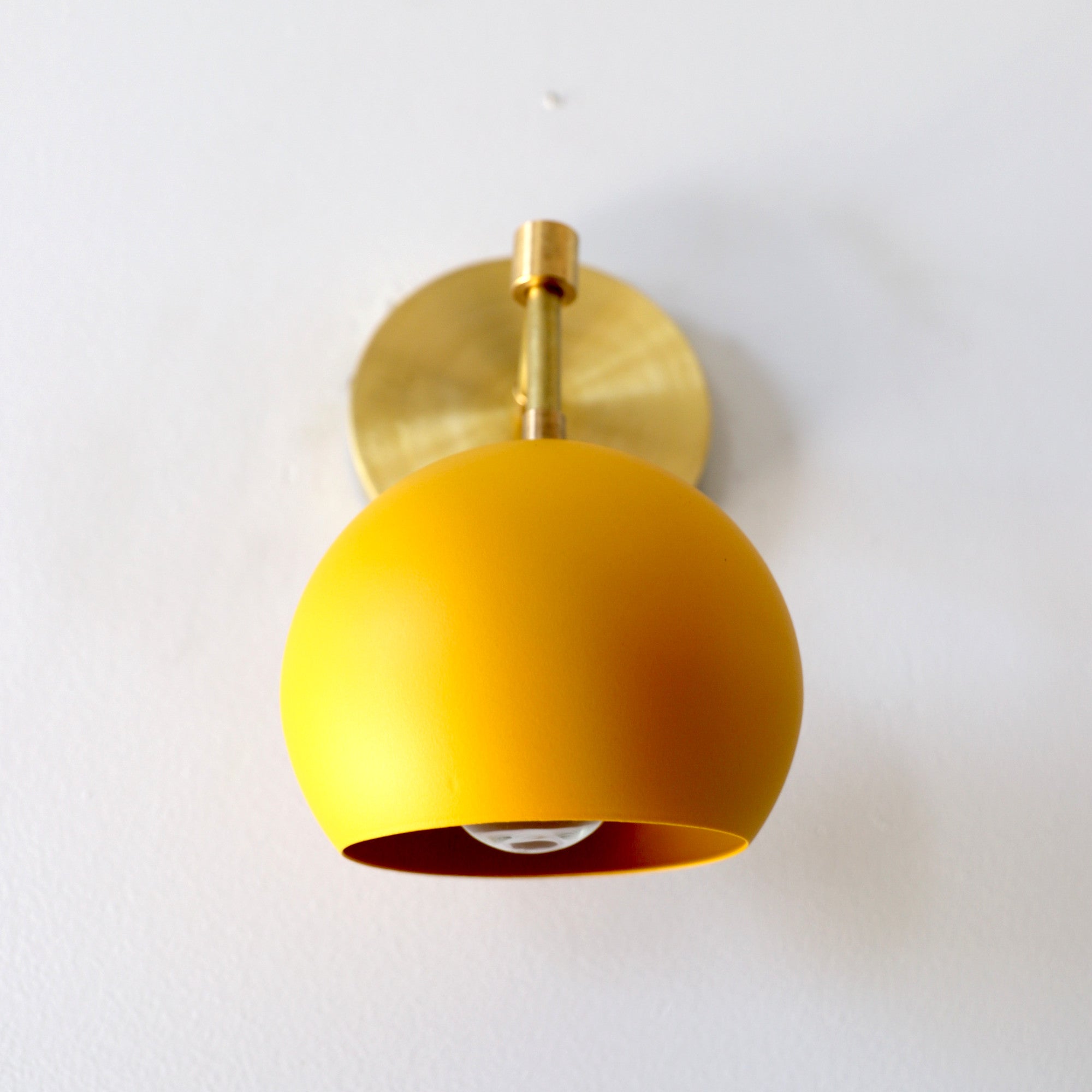 Accent Lighting Globe Wall Sconce in Sunshine Yellow