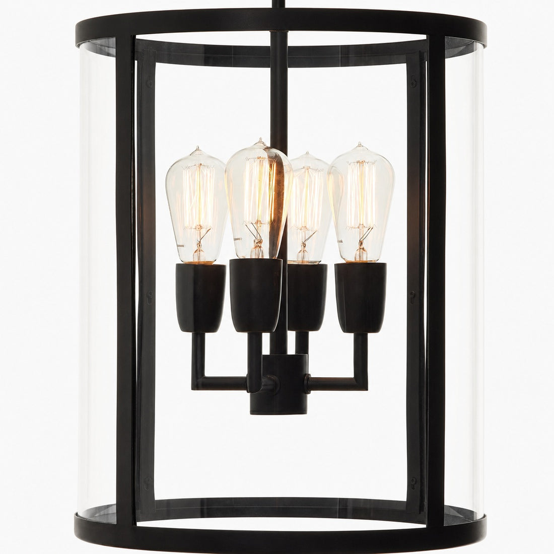 Ferrix Modern Outdoor Lantern Iron Pendant Lamp - Industial Glass Lighting Design