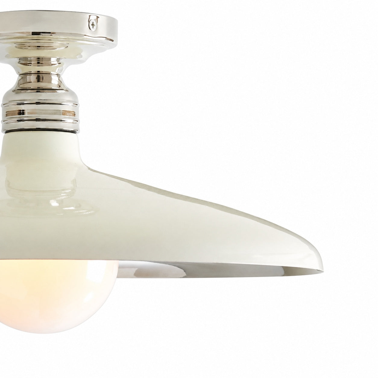 Forvara Farmhouse Metal Flush Mount Light - Black or White Ceiling Lamp