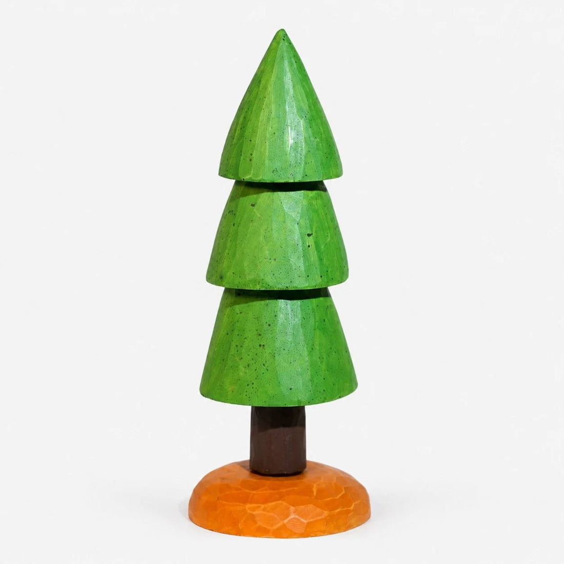 Wooden pine ornament front view
