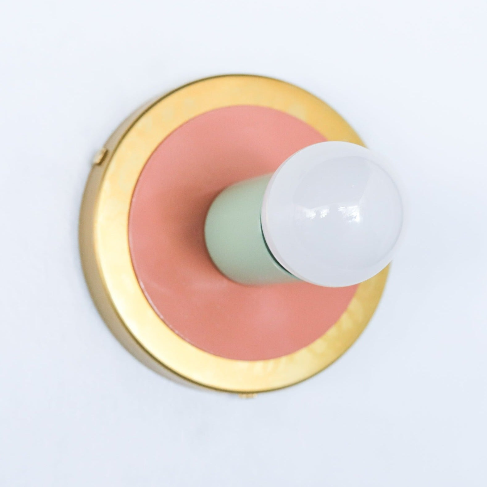 Colorful Wall Sconce - Modern Brass & Chrome Accent Lighting Fixture