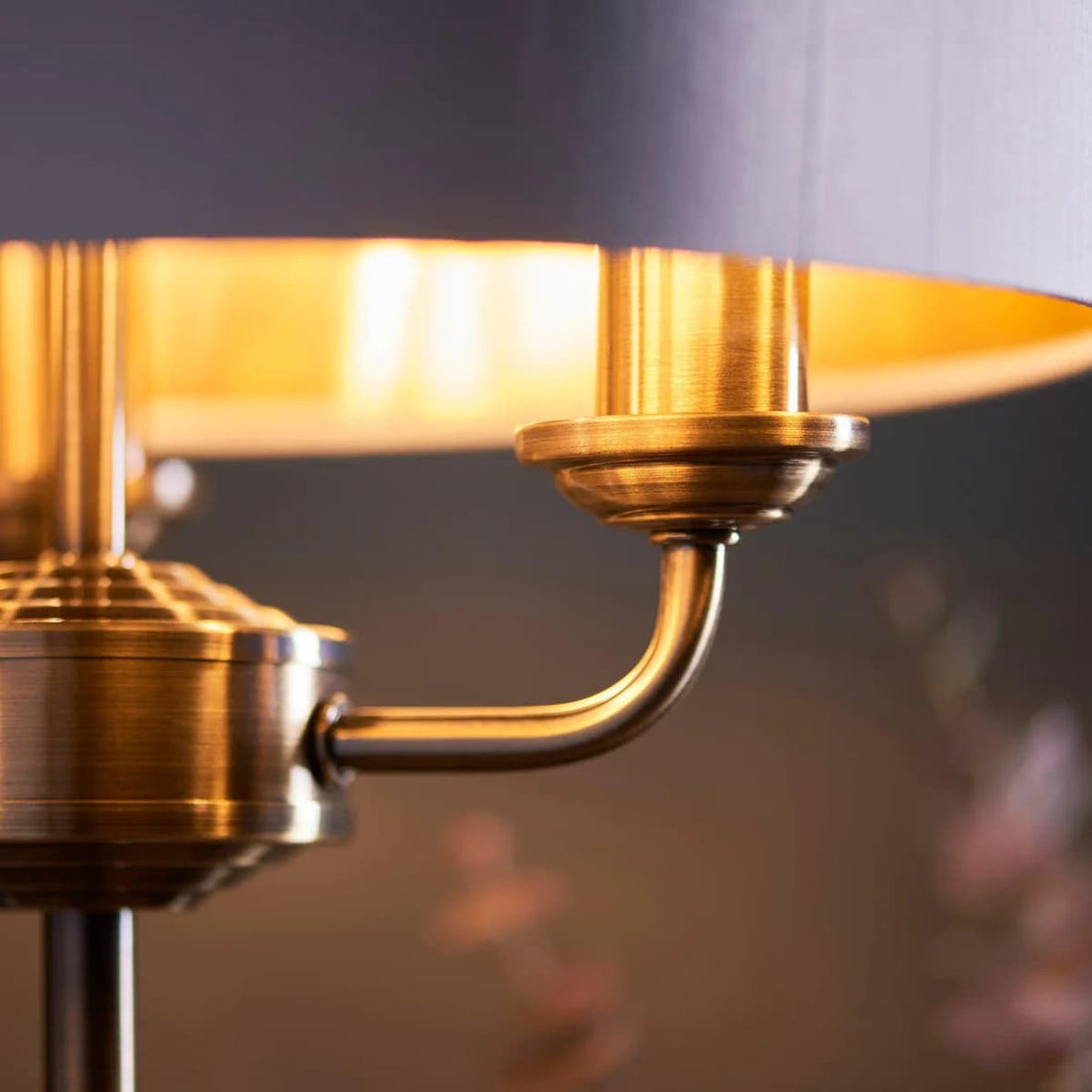 Tela 1‑Light and 3‑Light Table Lamp – Modern Linen & Metal for Bedside or Living Room